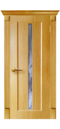 Дверь ПВХ «Екатерина I». Светлый дуб.